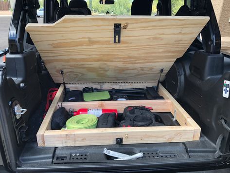 Cheap Jeep Hacks! Show 'Em Off Here! | Page 16 | 2018+ Jeep Wrangler Forums (JL / JLU) - Rubicon, Sahara, Sport, 4xe, 392 - JLwranglerforums.com Jeep Wrangler Storage, Jeep Wrangler Storage Ideas, Jeep Wrangler Hacks, Jeep Storage Ideas Interiors, Jeep Jl Mods, Jeep Wrangler Builds, Jeep Tj Mods, Jeep Wrangler Jl, Jeep Wrangler Trunk Organization