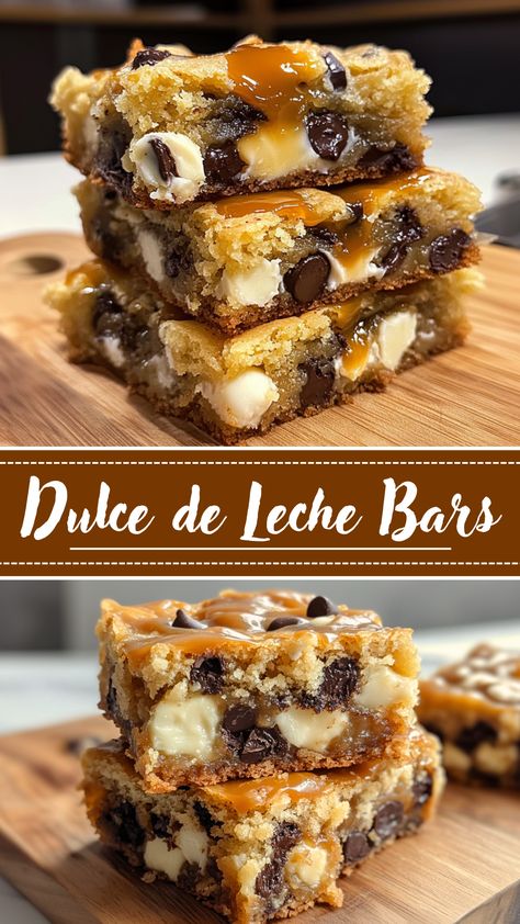 Dulce de Leche Bars Recipes Using Dulce De Leche Condensed Milk, Trending Desserts, Strawberry Sugar Cookies, Homemade Churros, Caramel Filling, Blondie Brownies, Land O Lakes, Shortbread Crust, Fun Recipes