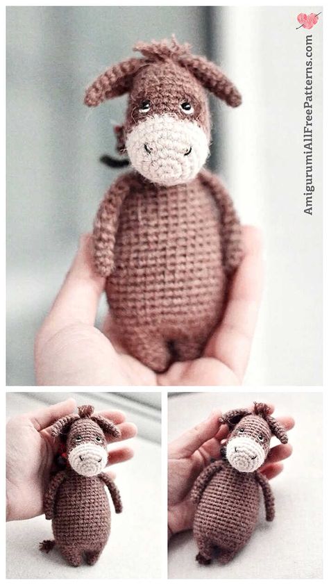 Cute Donkey Amigurumi Crochet Free Pattern - Donkey Crochet Pattern, Donkey Amigurumi, Crochet Donkey, Donkey Pattern, Amigurumi Crochet Free Pattern, Crochet Pattern Newborn, Free Crochet Amigurumi Patterns, Newborn Crochet Patterns, Diy Crochet Doll