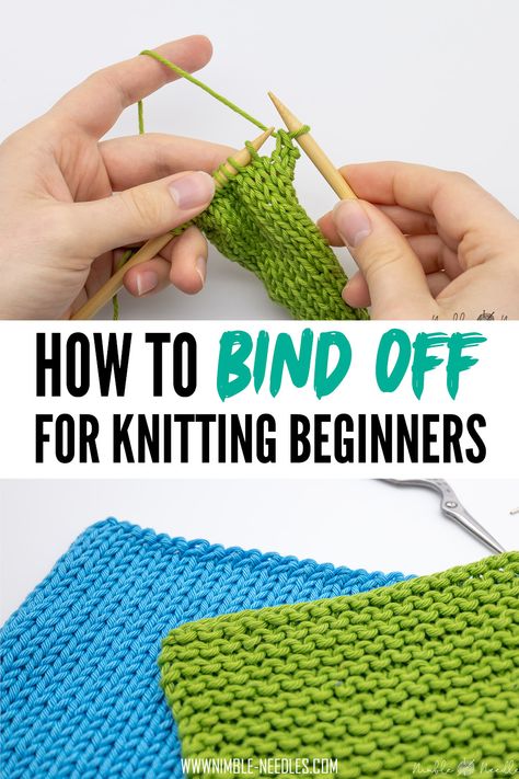 A step by step tutorial on how to cast off knitting for beginners. Everything you need to know about finishing knitting the easy way. Cast Off Knitting, Knitting Beginners, Casting Off Knitting, Bind Off Knitting, Knitting Help, Easy Knitting Projects, Knitting Basics, Beginner Knitting Patterns, Beginner Knitting Projects