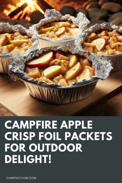 🏕️ Sweet escape alert! Campfire Apple Crisp Foil Packets bring outdoor delight to a new level—a confectionary journey perfect for your camping experience. Click the link now. Camping Meals Desserts, Apple Campfire Desserts, Minnesota Desserts, Camping Meal Hacks, Fishing Food Ideas, Glamping Snacks, Foil Camping Meals, Campfire Apples, Desserts For Camping