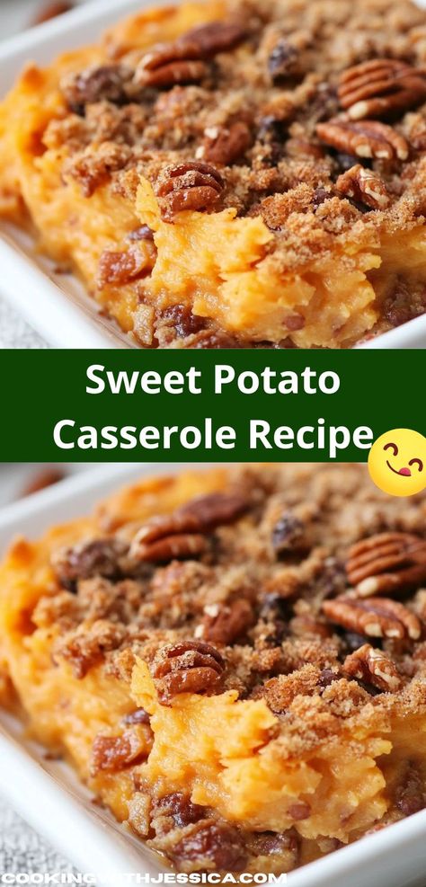 Craving a comforting dish? Our Sweet Potato Casserole is a fantastic addition to your dinner ideas. With its creamy texture and sweet marshmallow topping, it’s a family favorite that’s simple to prepare for weeknight meals. Easy Sweet Potato Casserole Recipe Using Canned Yams, Yummy Sweet Potato Casserole, Easy Sweet Potato Casserole Recipes, Sweet Potatoes Casserole With Pecans, Sugar Free Sweet Potato Casserole, Topping For Sweet Potato Casserole, Baked Sweet Potato Oven, Sweet Potato Casserole Recipes, Sweet Potatoes Casserole