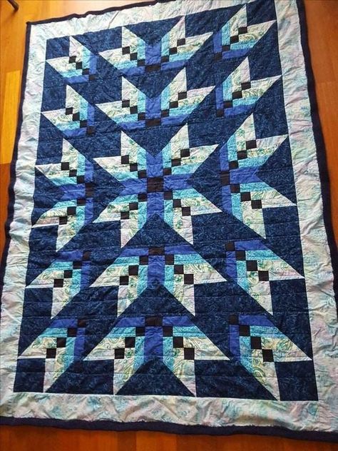 Binding Tool Star Quilt, Quilt Patterns Star, Braid Quilts, Binding Tool, 16 Patch Quilt, Blue Quilt Patterns, Missouri Star Quilt Tutorials, Star Quilt Pattern, Modern Patchwork