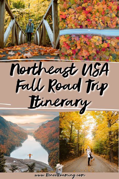 Northeast Road Trip, England Road Trip Itinerary, Renee Roaming, Fall Foliage Trips, England Road Trip, East Coast Vacation, Fall Foliage Road Trips, Autumn Travel, East Coast Usa