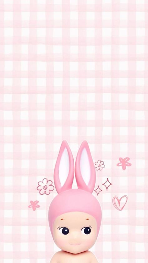 60s Wallpaper Iphone, Rabbit Wallpaper Iphone, Pink Rabbit Wallpaper, Wallpaper Iphone Pink, 60s Wallpaper, Iphone Pink, Rabbit Wallpaper, Cute Lockscreens, Angel Wallpaper