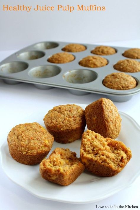 Juice Pulp Muffins, Pulp Muffins, Juicer Pulp Recipes, Juice Pulp Recipes, Pulp Recipe, Shredded Carrots, Juicer Recipes, Healthy Juice Recipes, Mouthwatering Recipes