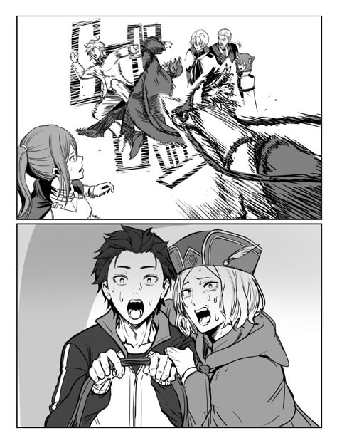 Re Zero Comic, Yukino Fairy Tail, Re:zero Subaru, Re Zero Subaru, Natsuki Subaru, Bleach Drawing, Subaru Natsuki, Isekai Quartet, Meme Comics