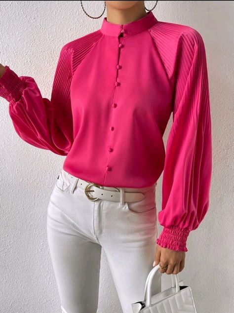 Coral Blouse Outfit, Business Casuals, Muslim Girl Outfits, Style Essence, Lace Long Sleeve Shirt, Coral Blouse, Outfit Styles, Chic Outfit, Muslim Girls