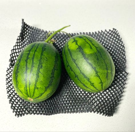 Two whole watermelon isolated on black protective wrap Whole Watermelon, Fruit Watermelon, Summer Fruit, Watermelon, Fruit, Black