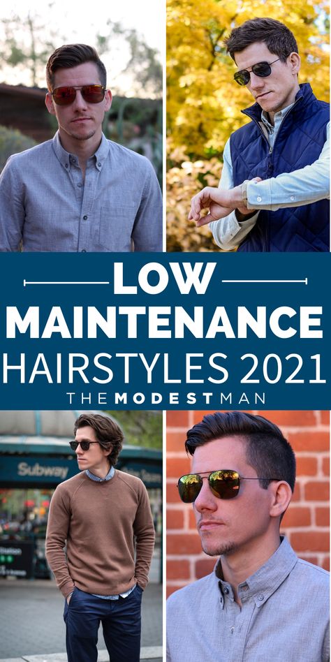 Best hairstyles for 2021. Easy hair tips for men. Learn how to have a low maintenance hair cut. Best mens short haircuts for minimal effort needed. Mens Easy Hairstyles, Low Effort Hairstyles Men, No Style Men's Haircut, Basic Guy Haircut, Arab Man Haircut, Men’s Haircut Low Maintenance, Short Hair Styles Easy Men, Mens Haircut Easy To Maintain, College Haircuts Men