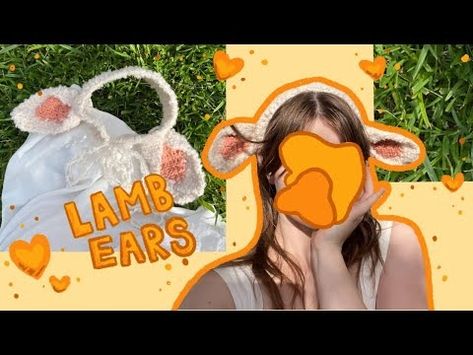 (105) Crochet Lamb Ears Headband Tutorial - Cottagecore Fashion - YouTube Crochet Animal Headband, Crochet Earmuffs, Crochet Animal Hat, Lamb Ears, Headband Tutorial, Quick Crochet Patterns, Crochet Mandala Pattern, Crochet Bee, Crochet Design Pattern