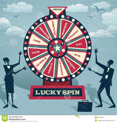 Abstract Business People with Financial Wheel of Fortune. Stock Vector - Illustration of financial, entertainment: 45994859 Fortune Illustration, Clown Phobia, Wheel Of Fortune Game, Spin The Wheel, Game Of Love, Thanksgiving Design, Make Up Inspo, Wheel Of Fortune, Love Black