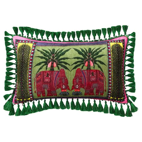 Cushions – Maison Flâneur Indian Cow, Grazing Cow, Indian Cushions, Comfy Reading, Deep Emerald Green, Luxury Green, Rectangular Cushion, Hindu Culture, Interior Luxury