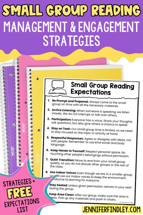 Managing and Engaging Students During Small Group Instruction - Small Group Reading Instruction, Teaching Procedures, Behavior Management Strategies, Reading Task Cards, Reading Stations, Small Group Reading, Student Choice, Engagement Strategies, Small Group Instruction