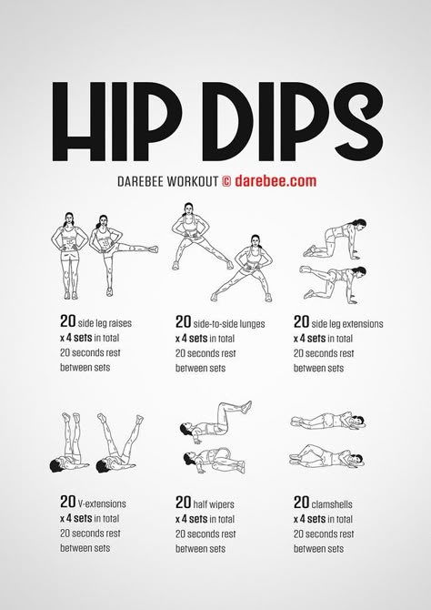 Hip Dips Workout, Darebee Workout, Dips Workout, Dip Workout, Latihan Dada, Summer Body Workout Plan, Hips Dips, Month Workout, Pilates Training