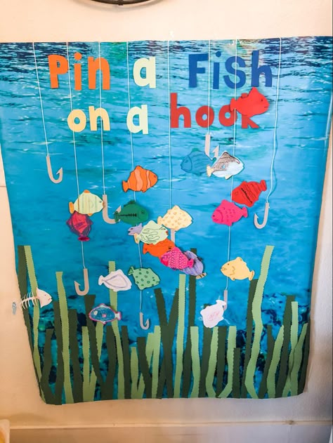 Kids Fishing Party Games, Fish Theme Birthday Decoration, Fish Themed Games, Fishing Theme Party Games, Fishing Themed Birthday Party Games, Fish Themed Birthday Party Games, Fishing Party Cake Ideas, Fish Theme Party Games, Oh Fishally Three Birthday