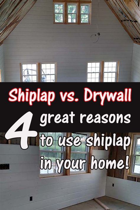 Shiplap Vs. Drywall.  4 great reasons that shiplap may be the better choice! Shiplap Room, Paneling Sheets, Alternatives To Drywall, Shiplap Paneling, Drywall Ceiling, Installing Shiplap, Shiplap Ceiling, Shiplap Wall Diy, Wood Plank Walls