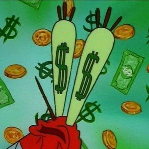 Mr Krabs, We Heart It, Lost, Money, Red, Blue