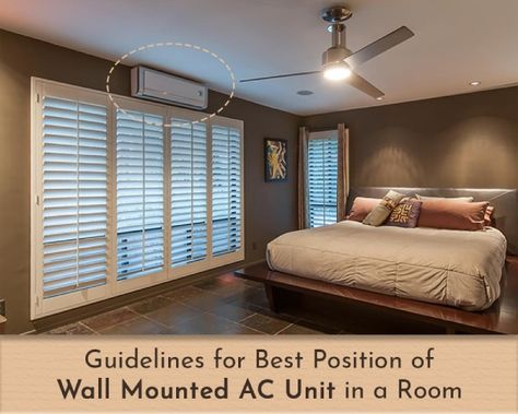 How To Hide Mini Split Ac, Ac In Room, Hide Ac Units Indoor, Bedroom Air Conditioner, Wall Ac Unit, Split Ac Unit, Air Conditioner Design, Wall Mounted Air Conditioner, Wall Air Conditioner