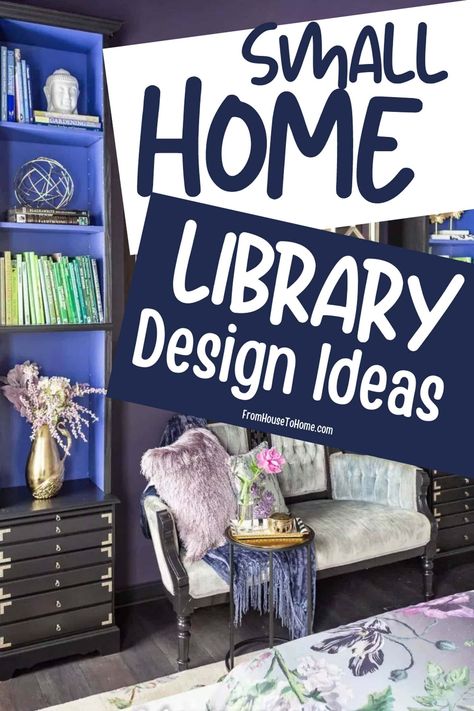 Cozy Reading Room Ideas: 15 Creative Small Home Library Design Ideas | Home Office Ideas Small Home Library Room, Bedroom Library Ideas, Small Home Library Design, Reading Room Ideas, Small Library Room, Small Home Library Ideas, Home Reading Room, Room Library Ideas, Small Home Libraries