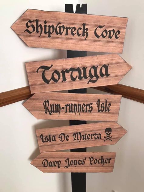 Pirate Themed Decor, Pirates Of The Caribbean Nursery, Tavern Party Decorations, Pirate Gift Ideas, Halloween Pirates Decorations, Pirate Theme Decor, Pirates Of The Caribbean Theme Party, Pirates Of The Caribbean Party Ideas, Pirate Signs Wood