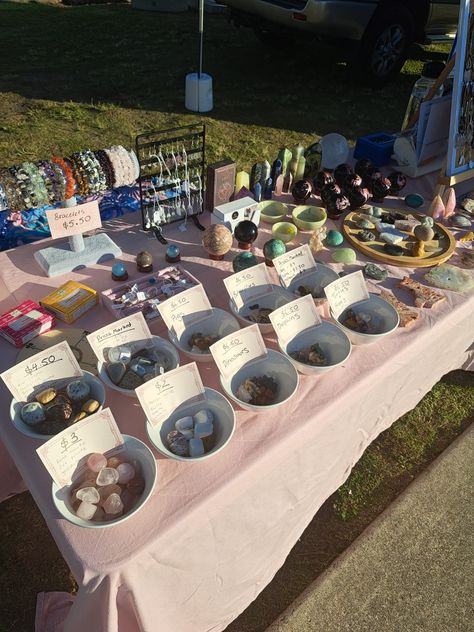 Beautiful crystal business market stall set up ideas. Crystal displays for attending events. Crystal Nebula attending tweed heads markets in NSW Australia. Visit our website to shop our range or view our upcoming market events 😀 Crystal Market Stall Display Ideas, Crystal Booth Display Ideas, Farmers Market Crystal Display, Small Business Stall Ideas, Crystal Booth Display, Boho Market Stall, Crystal Vendor Booth, Stall Set Up Ideas, Crystal Market Stall