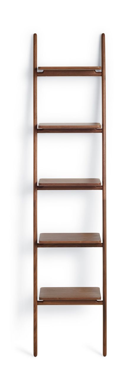 White ladder bookshelf