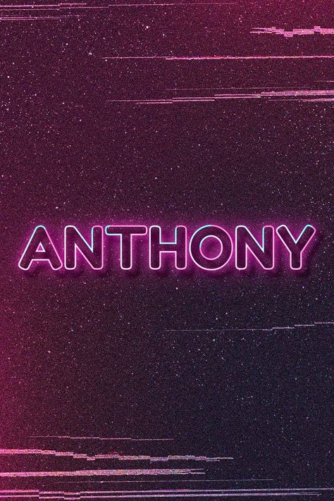 Anthony word art vector neon typography | free image by rawpixel.com / wan Joshua Name, Michelle Name, Typography Psd, William Name, Light Illustration, Neon Typography, Free Illustration Images, Scammer Pictures, Believe In God Quotes