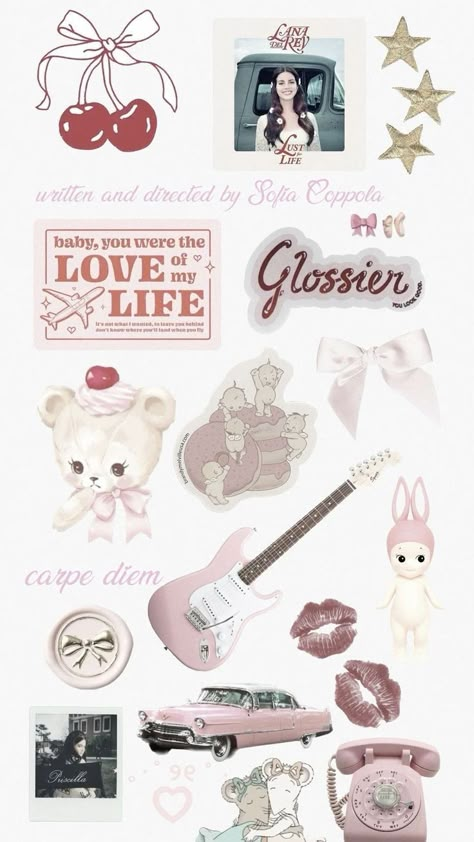 Glossier Stickers Printable, Phone Cover Stickers, Clear Phone Case Design, Coquette Wallpaper, Diy Phone Case Design, Dollette Coquette, Cover Stickers, Scrapbook Printing, Diy Iphone Case