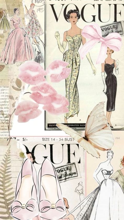 Vogue Aesthetic Vintage, Vouge Wallpapers Iphone, Pink Magazine Covers, Vogue Pink Wallpaper, Vogue Aesthetic Wallpaper, Pink Fashion Wallpaper, Pink Vouge Wallpaper, Vouge Magazines Vintage, Vintage Dior Poster Prints