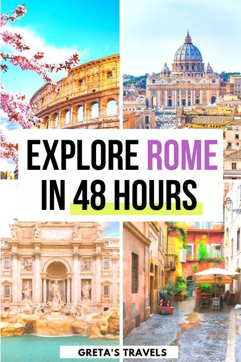 How to Explore Rome in 48 hours: Rome 2 day Itinerary. What to do in Rome and what to see when you only have 2 days | Rome weekend | 2 days in Rome | Rome in 48 hours #rome #italy Travel Shoes Women, What To Do In Rome, Europe Clothes, Weekend In Rome, 2 Days In Rome, Europe Backpacking, Europe Packing, Travel Europe Cheap, Rome Itinerary