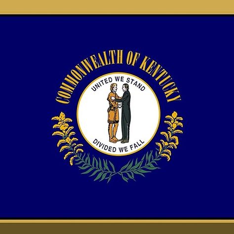 Kentucky State Flag, Colonial Flag, Kentucky Flag, Us States Flags, Lawrence County, Best Flags, Kentucky Girl, Flag Coloring Pages, Kentucky State