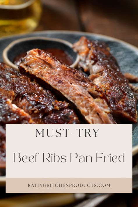 Looking for a new way to cook beef ribs? 🍖 Bring excitement to your dinner table with our Beef Ribs Pan Fried Mastery guide! 😋 Explore this sizzling sensation and take your cooking game to the next level. 🥇 Give it a try today and enjoy the juiciest, most tender ribs ever! Yum! 🍴 Pan Seared Beef Short Ribs, Fried Ribs Recipe Simple, Western Ribs Recipe, Fried Beef Ribs, Fried Ribs Recipe, Cooking Beef Ribs, Beef Plate Ribs, Pork Short Ribs, Fried Ribs