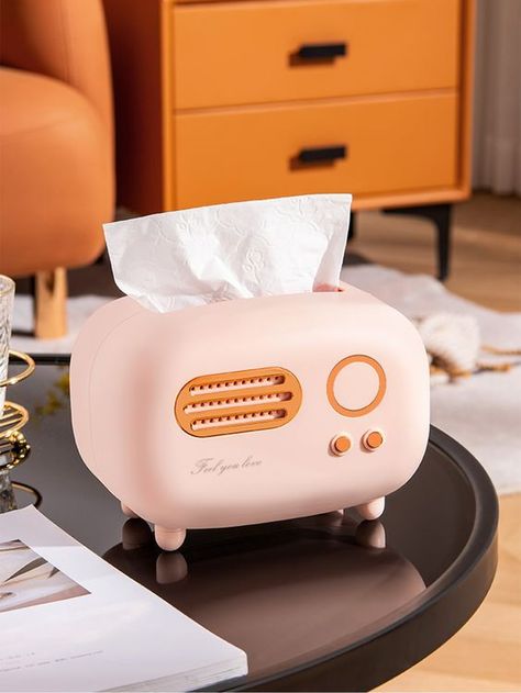 Bathroom Vanity Countertops, Tissue Cover, Cute Furniture, Retro Radio, Vanity Countertop, Cute Bedroom Decor, Apartment Decor Inspiration, Bedroom Dressers, Cute Home Decor