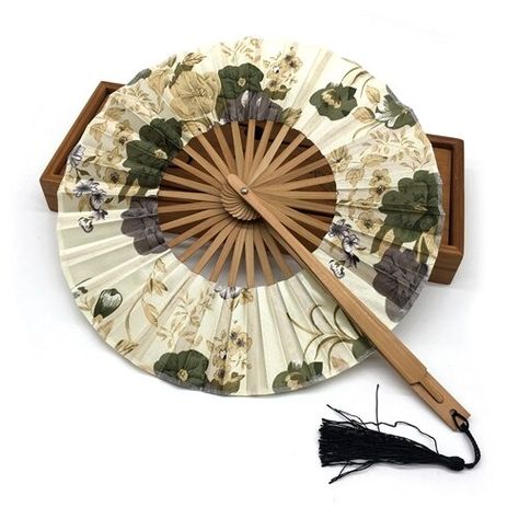 Japanese Hand Fan Material: Cloth (Fan Covering), Bamboo (Fan Frame) Sizes: Diameter: 26 cm (10.2") Max Length: 32.5 cm (12.8") Folding Length: 21 cm (8,3") Quantity: 1 Hand Fan Fan For Wedding, Hand Fans For Wedding, Umbrella Decorations, Chinese Flower, Chinese Fan, Japanese Home, Bathroom Gifts, Kitchen Clothes, Folding Hand Fan