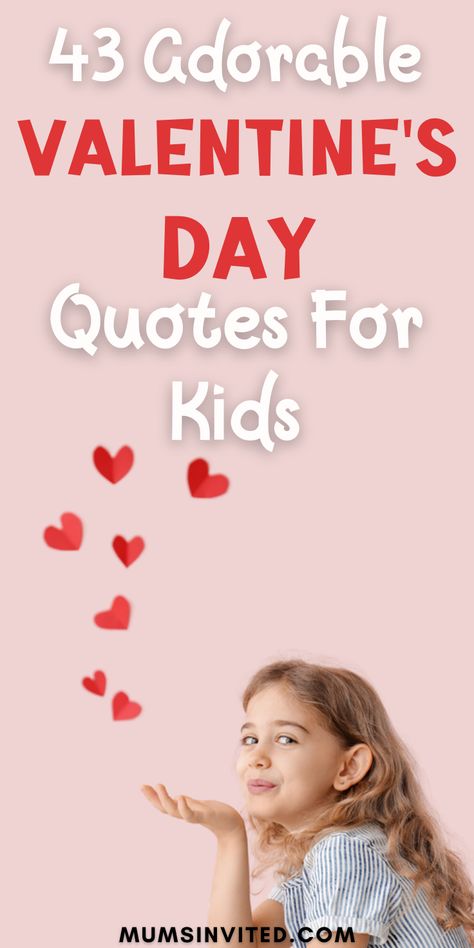 Spread love and joy this Valentine's Day with these adorable and sweet quotes for kids. Perfect for sharing with your little ones or for Valentine's Day cards and crafts. Let's celebrate love and kindness in the most innocent and pure way. Valentine Verses For Kids, Valentine's Quotes For Kids, Valentine’s Day Notes For Kids, Valentine Words For Kids, Valentines Poems For Kids Parents, Valentines Letter Board Quotes Kids, Valentine’s Day Sayings For Kids, Valentines Messages For Kids, Love Poems For Kids