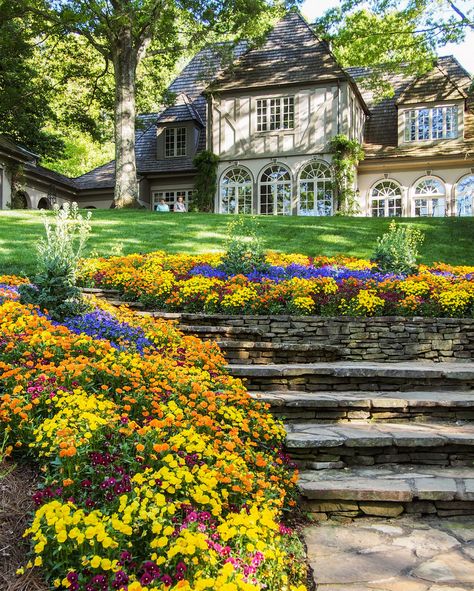 The manor house at Gibbs Gardens is a wonderful place. It takes a bit of walking from the main gardens to get there but the view of the mountains is wonderful. Gibbs Gardens, Rural Garden, Georgia House, Vintage Homes, The Manor House, Dream Vacation Spots, Gardens Of The World, Timeless Architecture, Park Forest