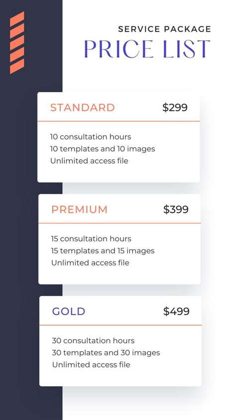 Elegant service price list canva template Price Design Layout, Price Package Design, Graphic Design Packages Pricing, Price List Design Graphics, Price List Design Templates, Rate Card, Pricing Page Design, Graphic Designer Price List Design, Freelance Graphic Design Price List