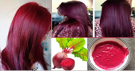 How To Make Your Own Hair Dye, Beetroot Hair Dye, Beetroot Hair Colour, Beetroot Hair Mask, Diy Red Hair Color At Home, Beetroot For Hair, Natural Hair Colouring At Home, Natural Hair Colors To Dye Your Hair, Natural Hair Dye Colors