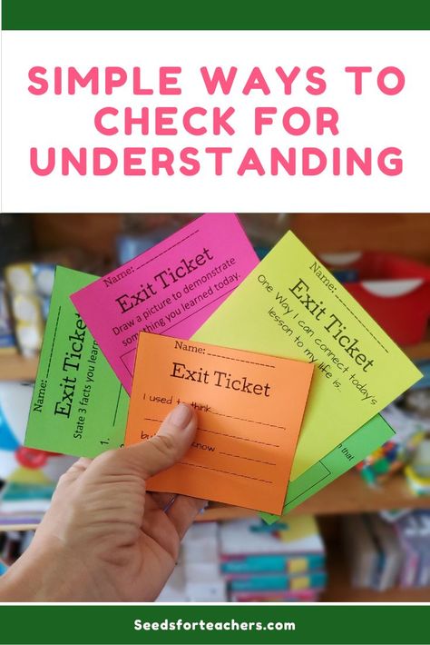 Exit Tickets Template, Ticket Template Free, Check For Understanding, Teacher's Blog, Exit Tickets, Formative Assessment, Classroom Setting, That Day, Hands On Activities