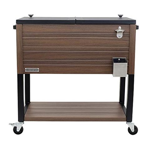 Cooler With Wheels, Cooler Cart, Patio Cooler, Rolling Cooler, Outdoor Cooler, Drink Cart, Ice Chest, Backyard Deck, Beverage Cooler