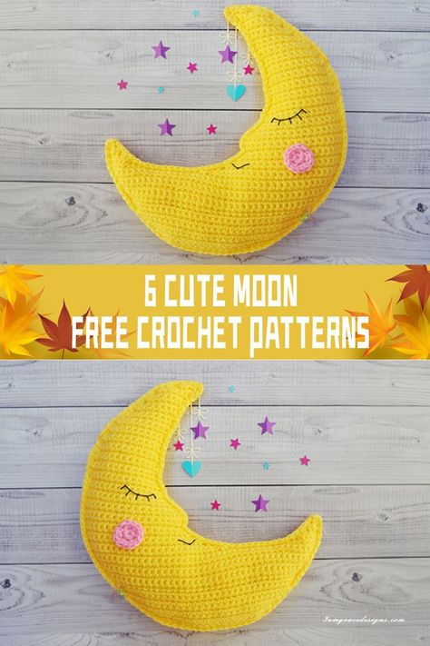 Whether used as home decor or cherished as cuddly companions, these crochet moon creations radiate the serenity and wonder inspired by the celestial skies above. #freecrochetpatterns Crochet Moon Pattern, Crochet Moon Pillow, Crochet Moon, Cozy Pillows, Moon Pillow, Moon Pattern, Cozy Pillow, Free Crochet Patterns, Kawaii Fashion