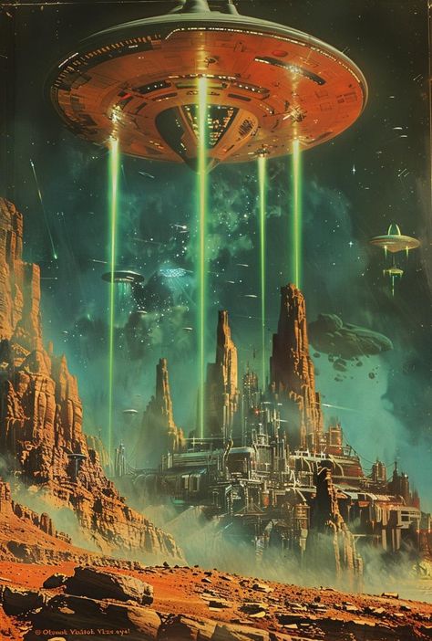 Retro Sci Fi Aesthetic, Vintage Futurism, Dark Fiction, Futurism Art, Galaxy Photos, Science Fiction Artwork, 70s Sci Fi Art, Sf Art, Scifi Fantasy Art