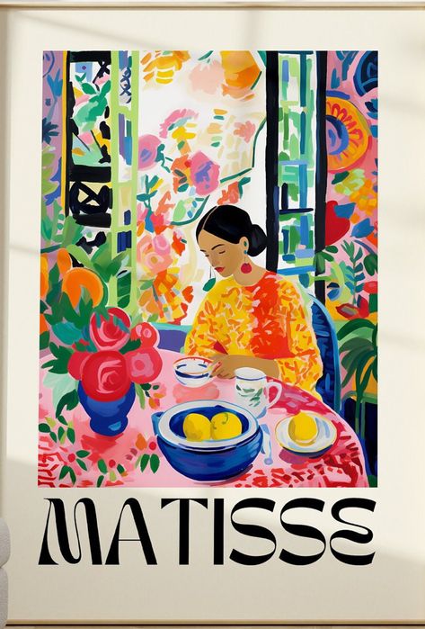 Modern Art Colorful, Matisse Paintings Wallpaper, Current Art Trends, Mattise Inspired Art, Henry Matisse Paintings, Henri Matisse Paintings, Matisse Still Life, Matisse Flowers, Matisse Woman