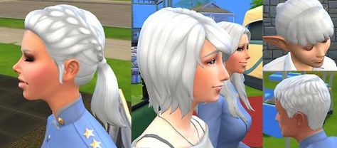 Mod The Sims - Silver White Hair Colour - Non-Default Sims 4 White Hair, Silver White Hair, White Hair Color, Ts4 Cc, Sims 4 Cc, Sims 4 Custom Content, Hair Colour, White Hair, The Sims