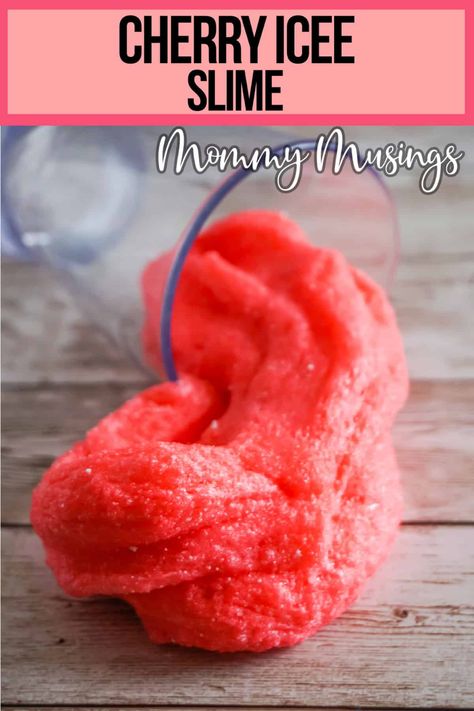 Super fast and fun to make, for the 10 minutes it takes to make, this cherry ICEE slime is hours of activity for the kids. Awesome Science Experiments, Icee Slime, Fun Toddler Activities, Fluffy Slime Recipe, Fall Sensory, Fun Diy Ideas, Diy Slime Recipe, Slime Time, Slime Recipes