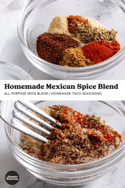 Elevate your dishes with this easy-to-make Homemade Mexican Spice Blend! Perfect as a homemade taco seasoning and a versatile all-purpose spice blend, it adds vibrant, authentic flavors to everything from tacos to grilled veggies. Mix up a batch and transform your meals with just a sprinkle! Mexican Spice Blend, Homemade Fajitas, Mexican Spice Mix, Gluten Free Spices, Mexican Spice, Fajita Spices, Baking Recipes Healthy, Homemade Fajita Seasoning, Chicken Salad Recipe Easy