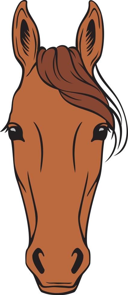 Horse Head Color. Vector Illustration. Drawing Of Horse Head, Horse Head Drawing, Horse Clipart, Basic Embroidery, Horse Face, Basic Embroidery Stitches, Head Color, Horse Coloring, Color Vector