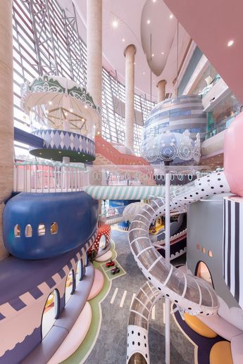 Creative Kids Rooms, Aqua Marina, Family Park, Fun Park, Wayfinding System, Colorful Umbrellas, Living Modern, Shenzhen China, Lazy Oaf