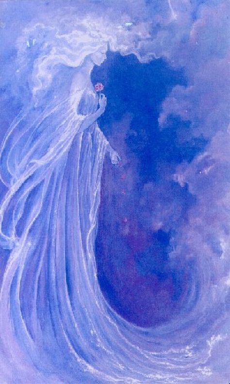 Air Goddess Art, Mystical Art, Visionary Art, Fairy Angel, In The Clouds, Art And Illustration, Angel Art, Spiritual Art, An Angel